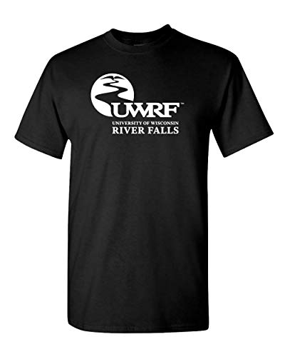 University of Wisconsin River Falls Full Logo One Color T-Shirt - Black