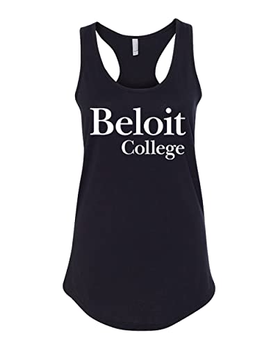 Beloit College 1 Color Ladies Tank Top - Black