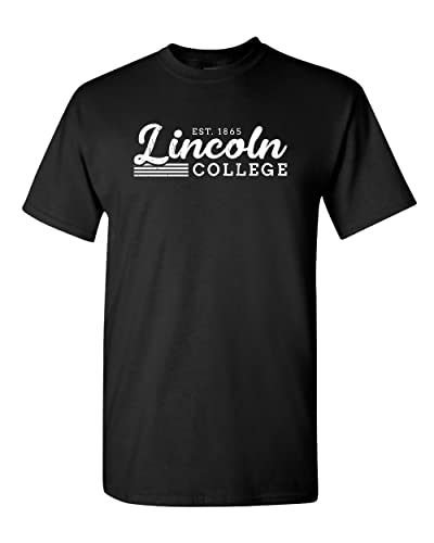 Vintage Lincoln College Est 1865 T-Shirt - Black