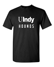 Load image into Gallery viewer, University of Indianapolis UIndy Hounds White Text T-Shirt - Black

