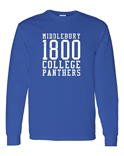 Middlebury College Vintage Long Sleeve Shirt - Royal