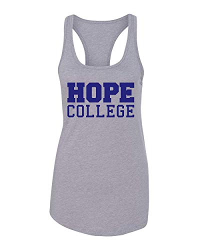Hope College Stacked One Color Tank Top - Heather Grey