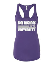 Load image into Gallery viewer, Retro Des Moines University Ladies Tank Top - Purple Rush
