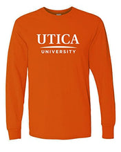Load image into Gallery viewer, Utica University Text Long Sleeve Shirt - Orange
