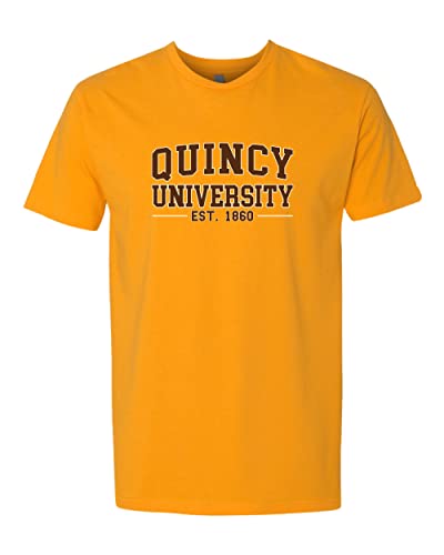 Quincy University Est 1860 Soft Exclusive T-Shirt - Gold