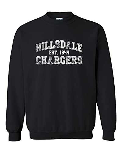 Hillsdale College Vintage Est 1844 Crewneck Sweatshirt - Black