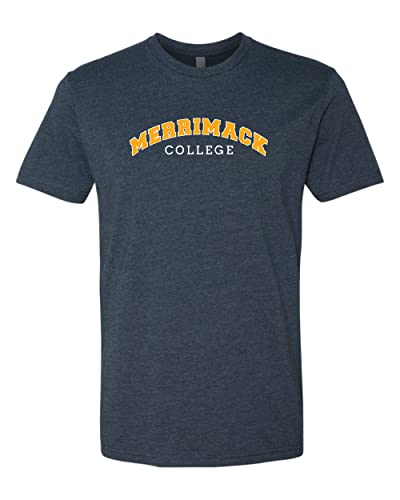 Merrimack College Block Letters Exclusive Soft Shirt - Midnight Navy
