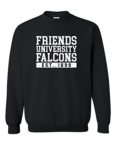 Friends University Block Crewneck Sweatshirt - Black