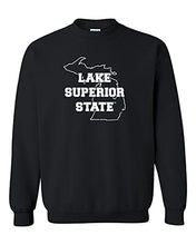 Load image into Gallery viewer, Lake Superior State Crewneck Sweatshirt - Black
