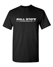 Load image into Gallery viewer, Ball State University Text Only One Color T-Shirt - Black
