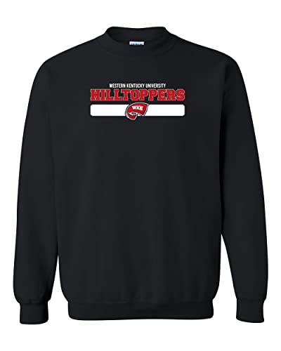 Western Kentucky Hilltoppers Horizontal Crewneck Sweatshirt - Black