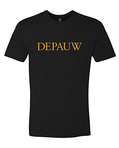 DePauw Gold Text Exclusive Soft Shirt - Black