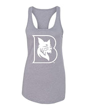 Load image into Gallery viewer, Bates College Bobcat B Ladies Tank Top - Heather Grey
