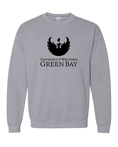 U of Wisconsin Green Bay Crewneck Sweatshirt - Sport Grey
