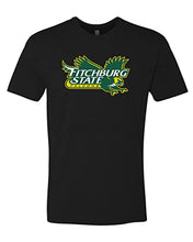 Load image into Gallery viewer, Fitchburg State Full Color Mascot Exclusive Soft T-Shirt - Black
