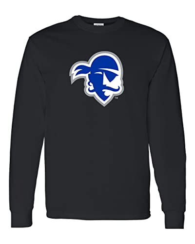 Seton Hall 1 Color Mascot Long Sleeve Shirt - Black