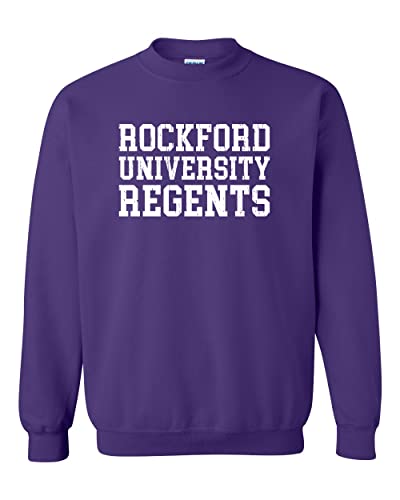 Rockford University Regents Block Crewneck Sweatshirt - Purple