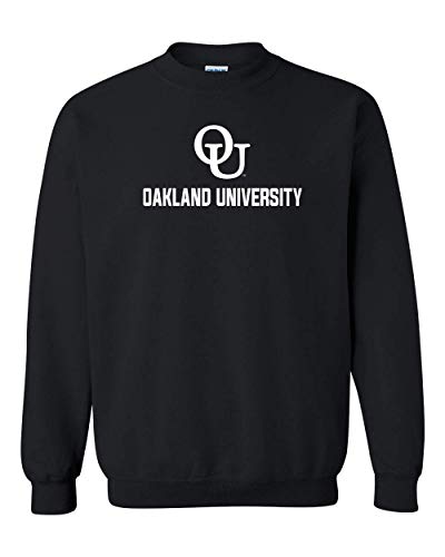 OU Oakland University One Color Crewneck Sweatshirt - Black