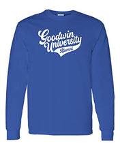 Load image into Gallery viewer, Goodwin University Alumni Long Sleeve T-Shirt - Royal
