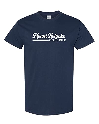 Vintage Mount Holyoke College T-Shirt - Navy