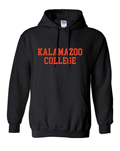 Kalamazoo College Text Only One Color Hoodie - Black