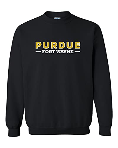 Purdue Fort Wayne Text Only Crewneck Sweatshirt - Black