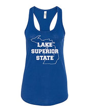 Load image into Gallery viewer, Lake Superior State Ladies Tank Top - Royal
