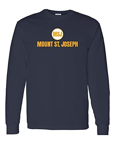MSJ Circle Mount St Joseph Long Sleeve Shirt - Navy