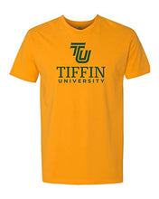 Load image into Gallery viewer, Tiffin University Stacked Text Exclusive Soft T-Shirt - Gold
