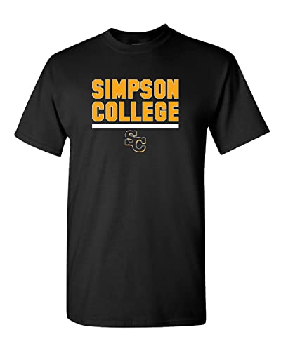 Simpson College Block T-Shirt - Black