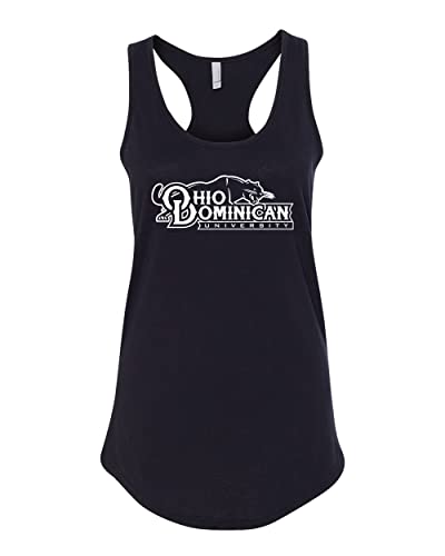 Ohio Dominican with Panther One Color Ladies Tank Top - Black