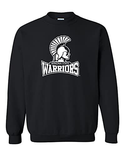 Winona State Warriors Primary Crewneck Sweatshirt - Black
