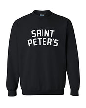 Load image into Gallery viewer, Saint Peter&#39;s University Text Crewneck Sweatshirt - Black
