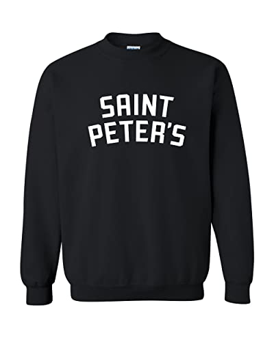 Saint Peter's University Text Crewneck Sweatshirt - Black