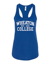 Load image into Gallery viewer, Vintage Wheaton College Ladies Tank Top - Royal
