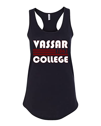 Retro Vassar College Ladies Tank Top - Black