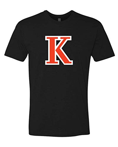Kalamazoo College K Logo Two Color T-Shirt - Black