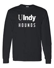 Load image into Gallery viewer, University of Indianapolis UIndy Hounds White Text Long Sleeve - Black

