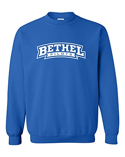 Bethel Pilots Official Text Logo Crewneck Sweatshirt - Royal
