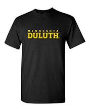 Load image into Gallery viewer, Minnesota Duluth Gold Text T-Shirt - Black
