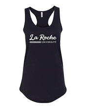 Load image into Gallery viewer, Vintage La Roche University Ladies Racer Tank Top - Black
