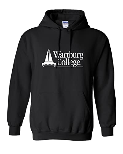 Wartburg College 1 Color Hooded Sweatshirt - Black