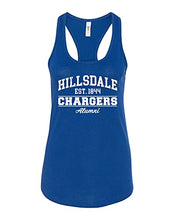 Load image into Gallery viewer, Hillsdale College Alumni Ladies Racer Tank - Royal
