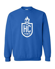 Load image into Gallery viewer, Hilbert College Shield Crewneck Sweatshirt - Royal
