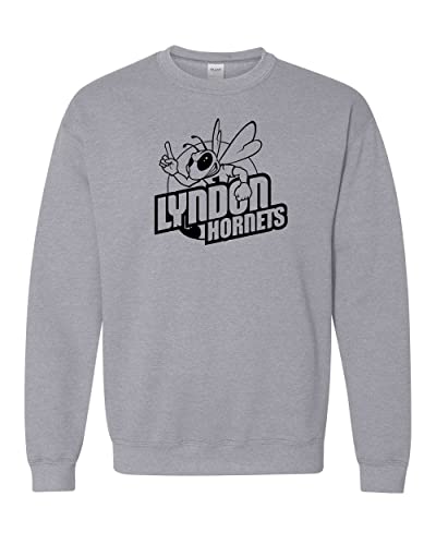 Northern Vermont Lyndon Hornets Crewneck Sweatshirt - Sport Grey