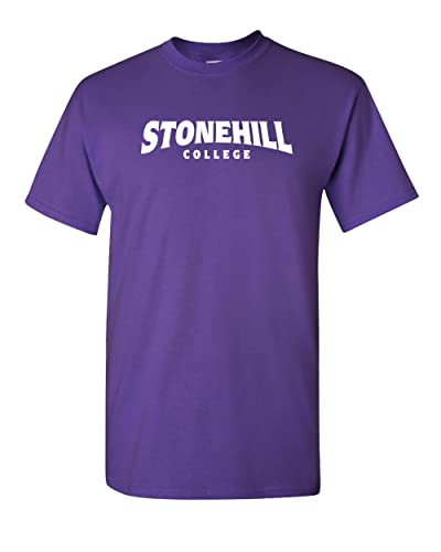 Stonehill College Block Letters T-Shirt - Purple