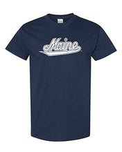 Load image into Gallery viewer, University of Maine Vintage Script T-Shirt - Navy

