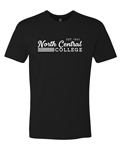 Vintage North Central College Est 1861 Soft Exclusive T-Shirt - Black