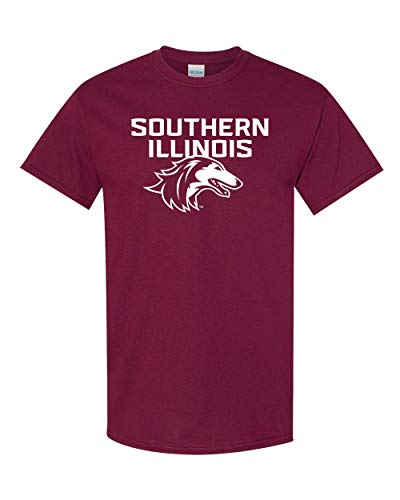 Southern Illinois SIU One Color Logo T-Shirt - Maroon