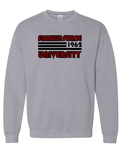 Retro Franklin Pierce University Crewneck Sweatshirt - Sport Grey